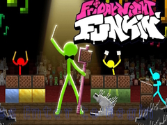 Jeu FNF Rush E : Animation vs. Minecraft