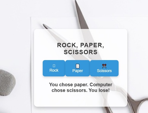 Jeu Ciseaux à papier pierre 
