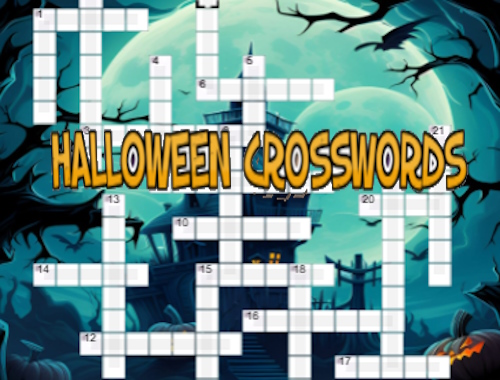 Jeu Mots croisés d'Halloween .