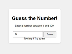 Jeu Number Guessing Game