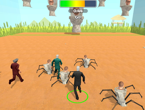 Jeu Caméraman contre survie à Skibidi .