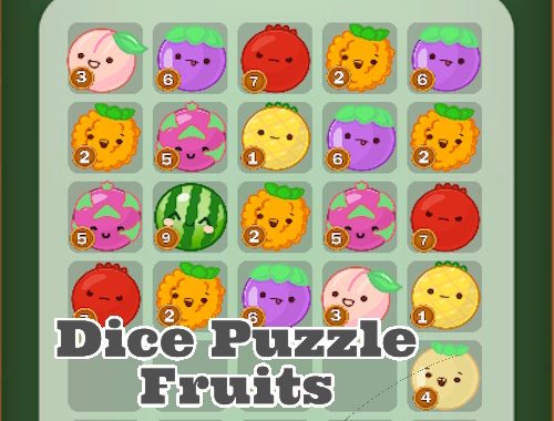 Jeu Fruits de puzzle de dés .