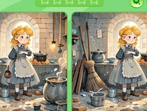 Jeu Trouvez les différences: Cendrillon .