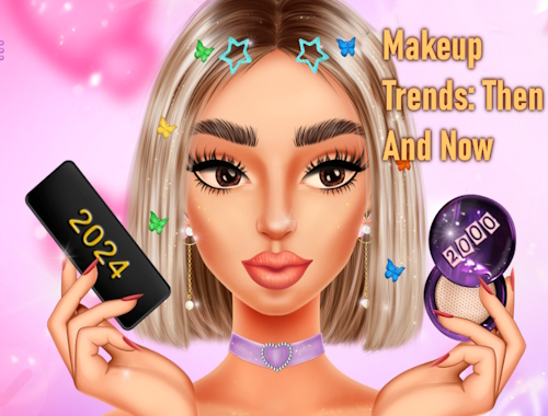 Jeu Tendances de maquillage: alors et maintenant .
