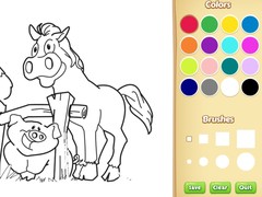 Jeu Farm Animals Coloring Book for Kids