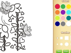 Jeu Butterflies and Flowers Coloring Book for Kids