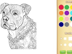Jeu Dog Coloring Book for Adults
