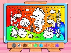 Jeu Coloring Book: Kawaii Sea Animals