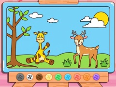 Jeu Coloring Book: Giraffe And Deer