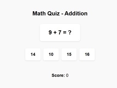 Jeu Math Quiz Addition