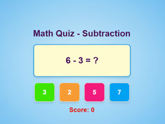 Jeu Math Quiz - Subtraction
