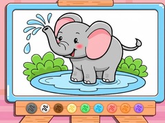 Jeu Coloring Book: Cute Baby Elephant