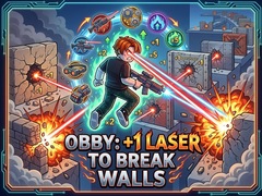 Jeu Obby: +1 Laser to Break Walls