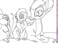 Jeu Bambi, Flower, and Thumper Coloring