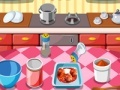 Jeu spaghetti with meatballs