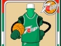 Jeu Bottles, playing basketball