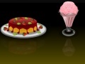 Jeu Cheese cake and apple ice cream
