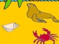 Jeu Seal in the beach coloring