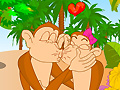 Jeu Cute monkey kissing