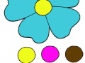 Jeu Coloring five petal flower