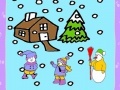 Jeu Snow and Children Coloring