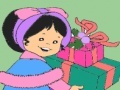 Jeu Little girl birthday gift coloring