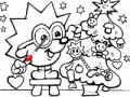 Jeu Coloring: Christmas tree hedgehog