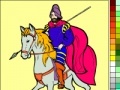 Jeu Coloring: Knight on horseback
