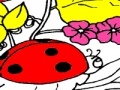 Jeu Strawberrys and ladybug coloring 