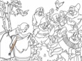 Jeu Snow White with Dwarfs Online Coloring