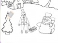 Jeu Moon and the snowman coloring