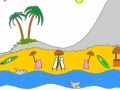 Jeu Tropical Beach Coloring