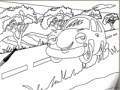 Jeu The car online coloring page