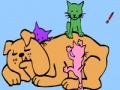 Jeu Dog and cat coloring game