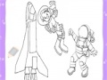 Jeu Cute astronauts coloring
